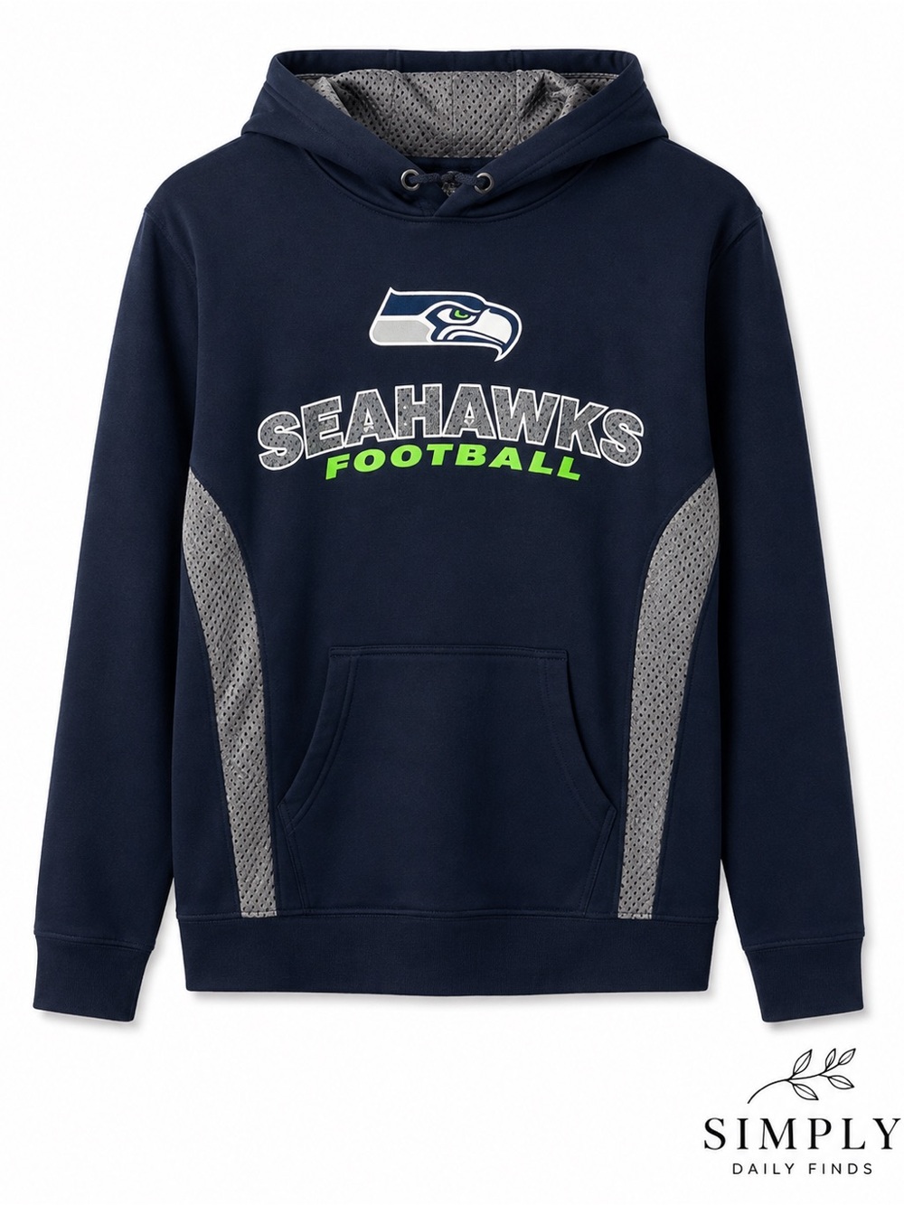 Seattle Seahawks Women’s Small NFL Team Apparel Navy Pullover Hoodie